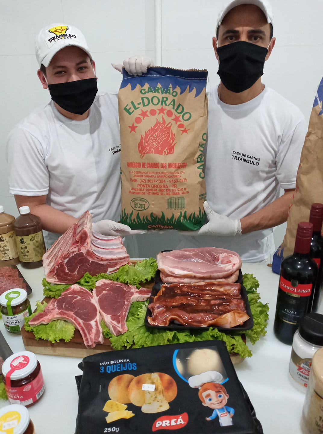 Carnes preparadas na brasa